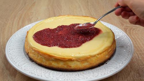 decorar la tarta de queso New York Cheesecake