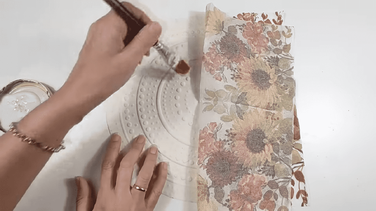 pincel pegamento servilleta