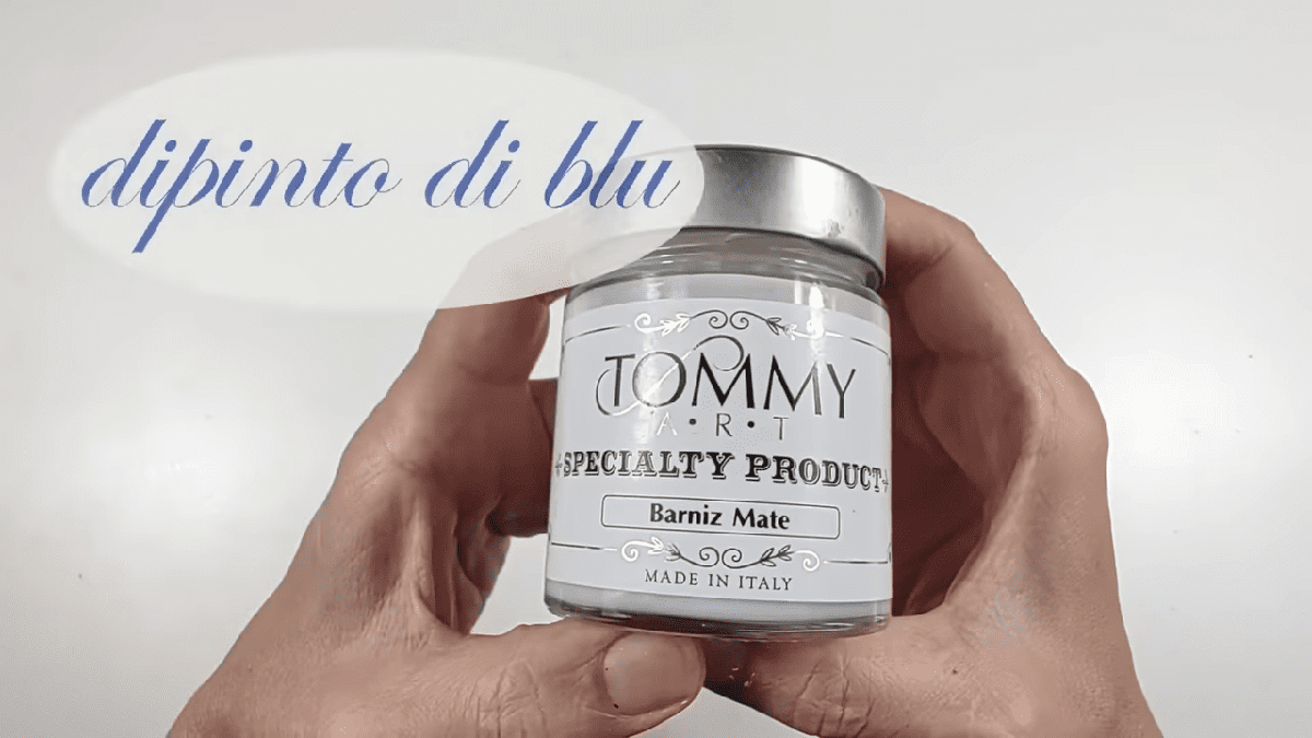 frasco barnoz dipinto di blu