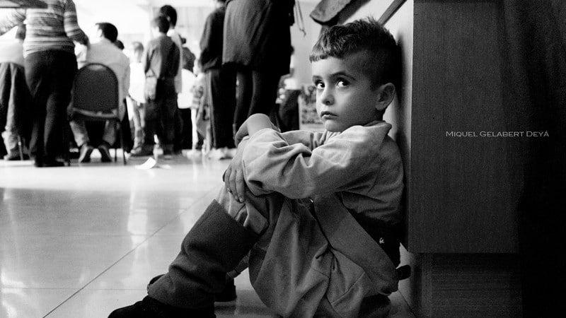 niño enfadado