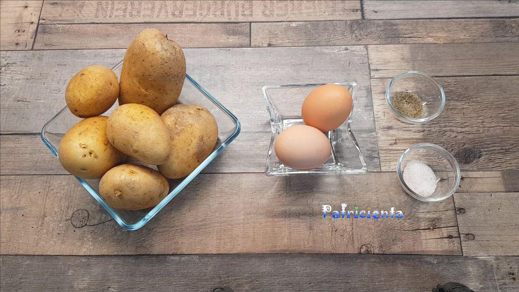 Ingredientes gofres de patata en sandwichera 3 en 1 de Lidl.