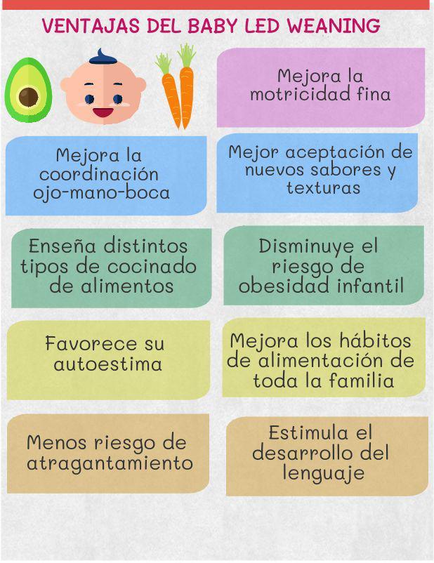 infografía ventajas BLW