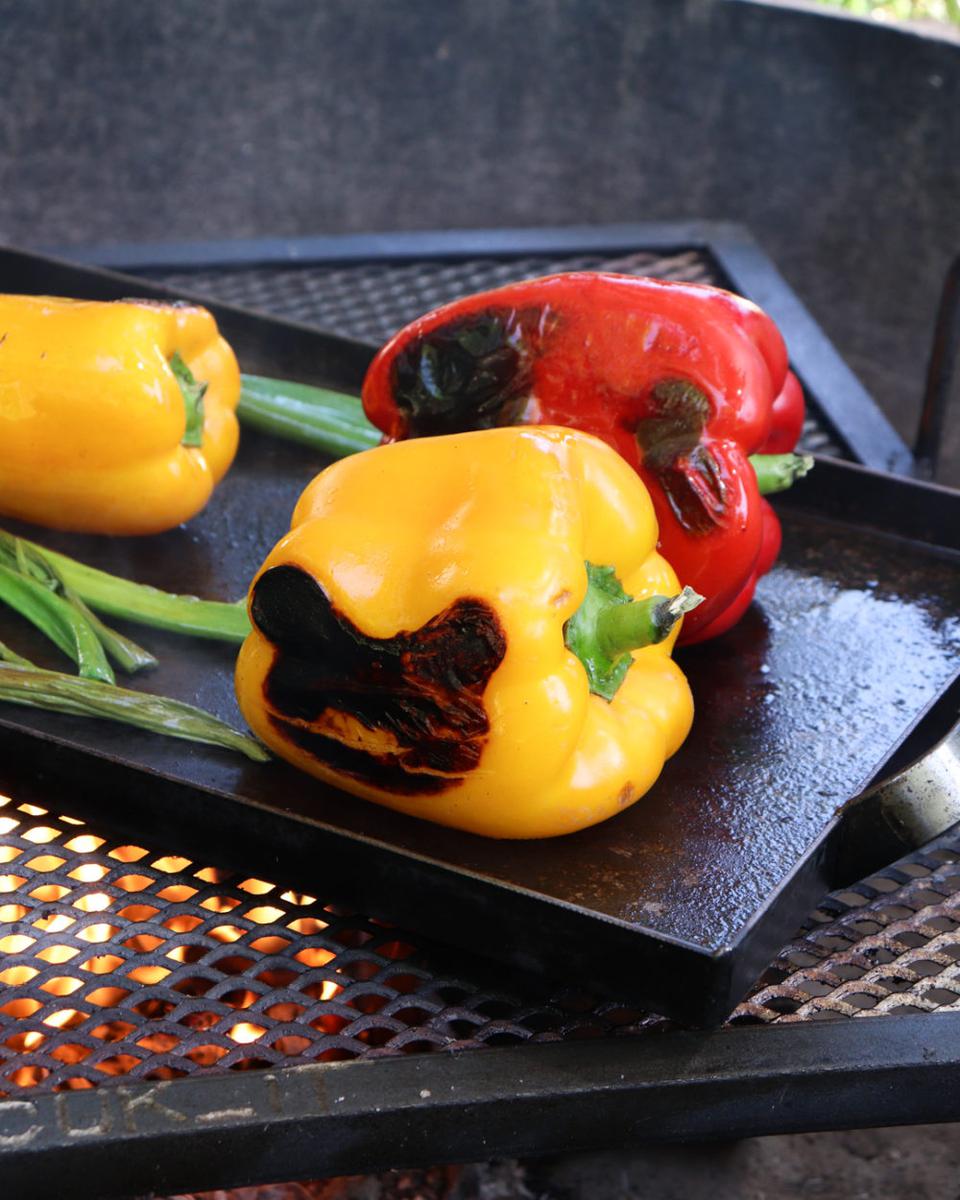 entraña rellena plancha plancheta morrones