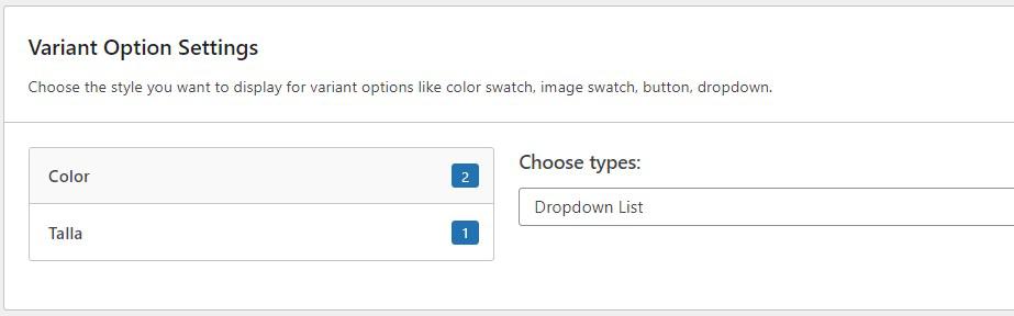 configuracion de atributos de woocommerce como colores y botones