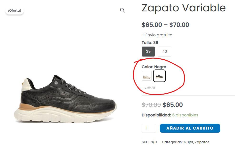 imagen destacada de producto variable como muestra