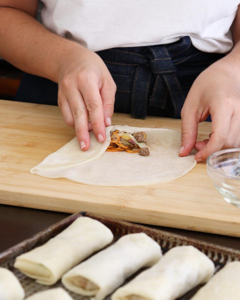 arrolladitos rollitos primavera carne