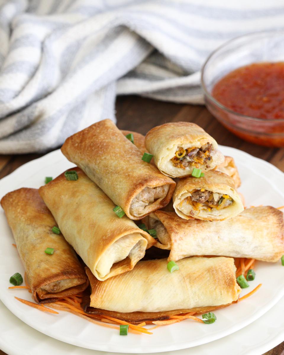 arrolladitos rollitos primavera carne