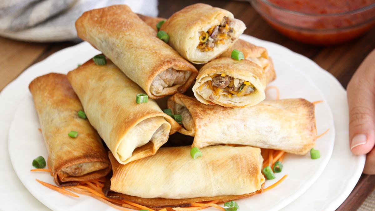 arrolladitos rollitos primavera carne