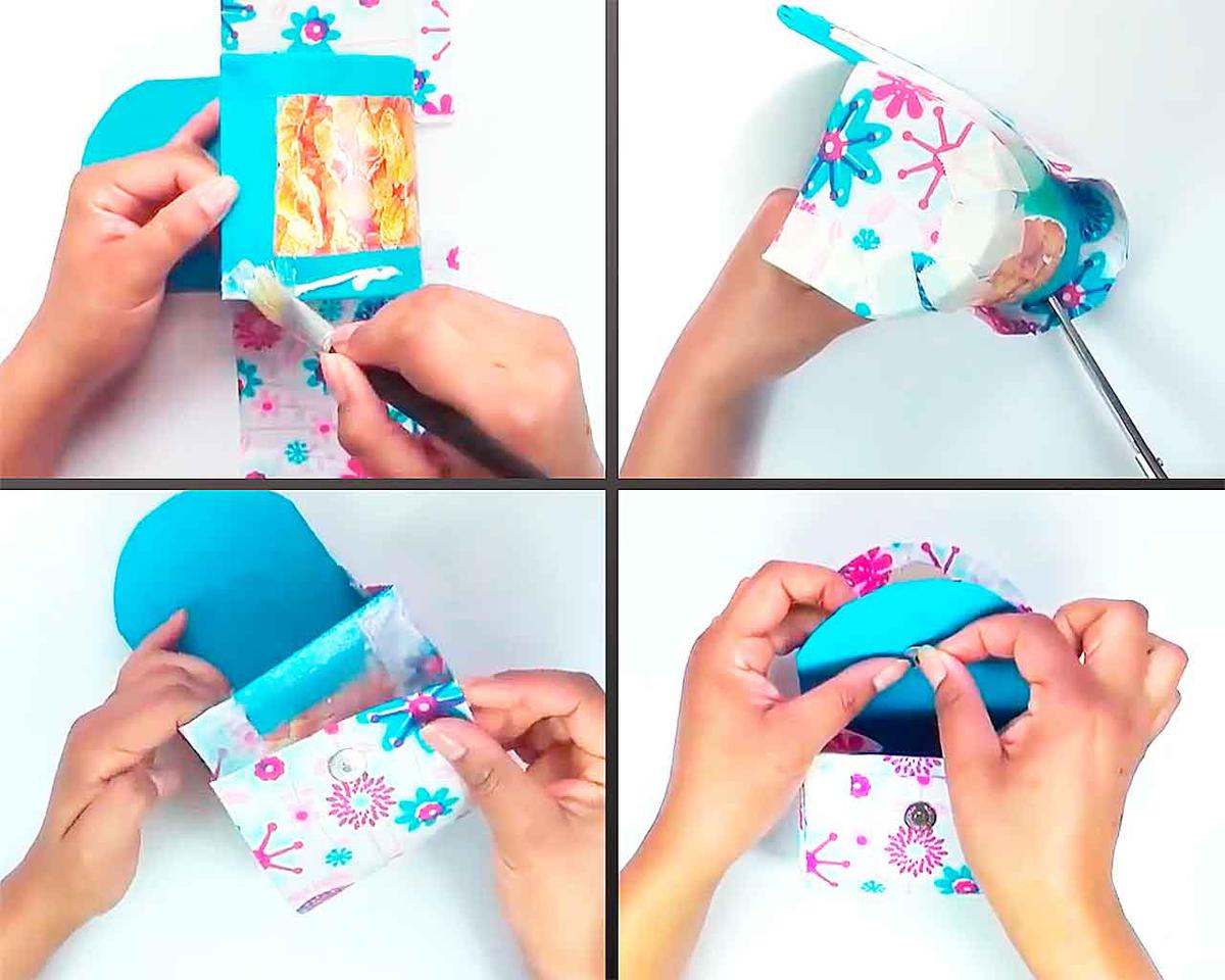 Cómo hacer monedero con cartonaje