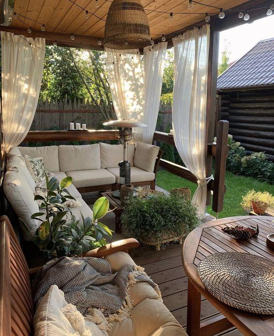 Diseños de muebles para un jardín relajante