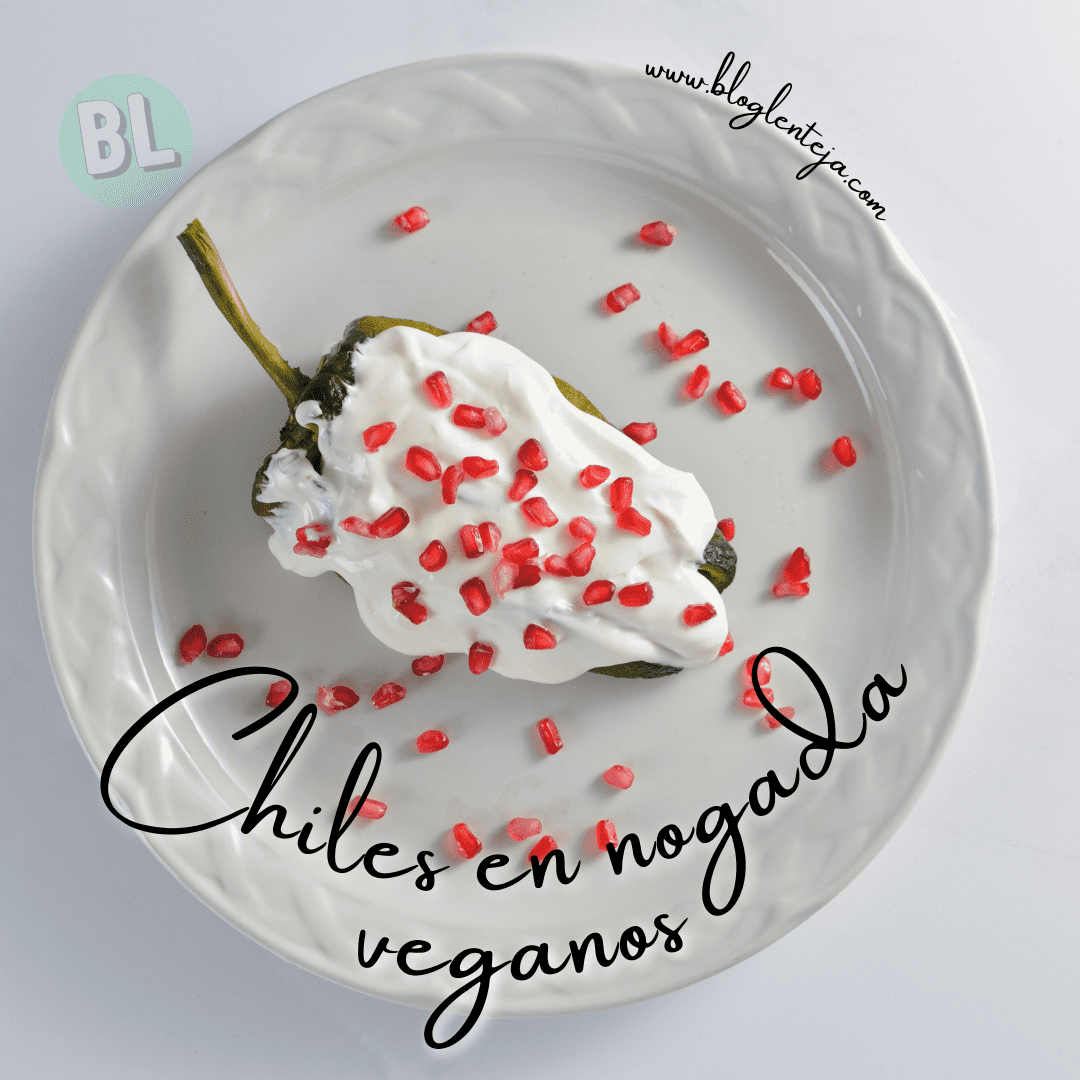 Chiles en nogada veganos