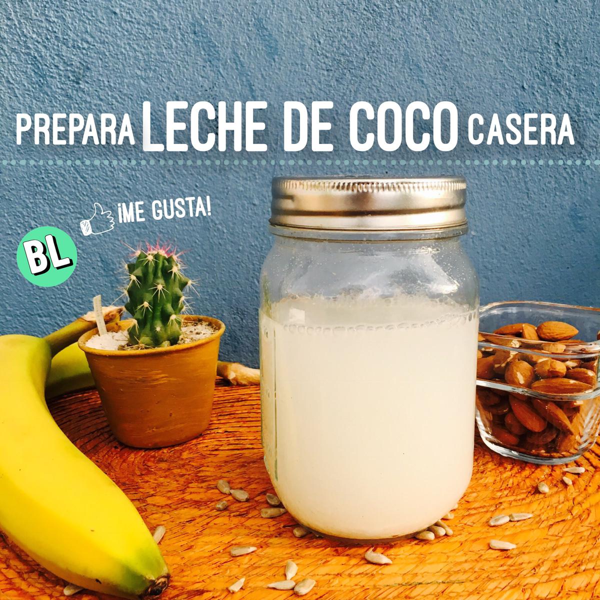 Prepara leche de coco casera