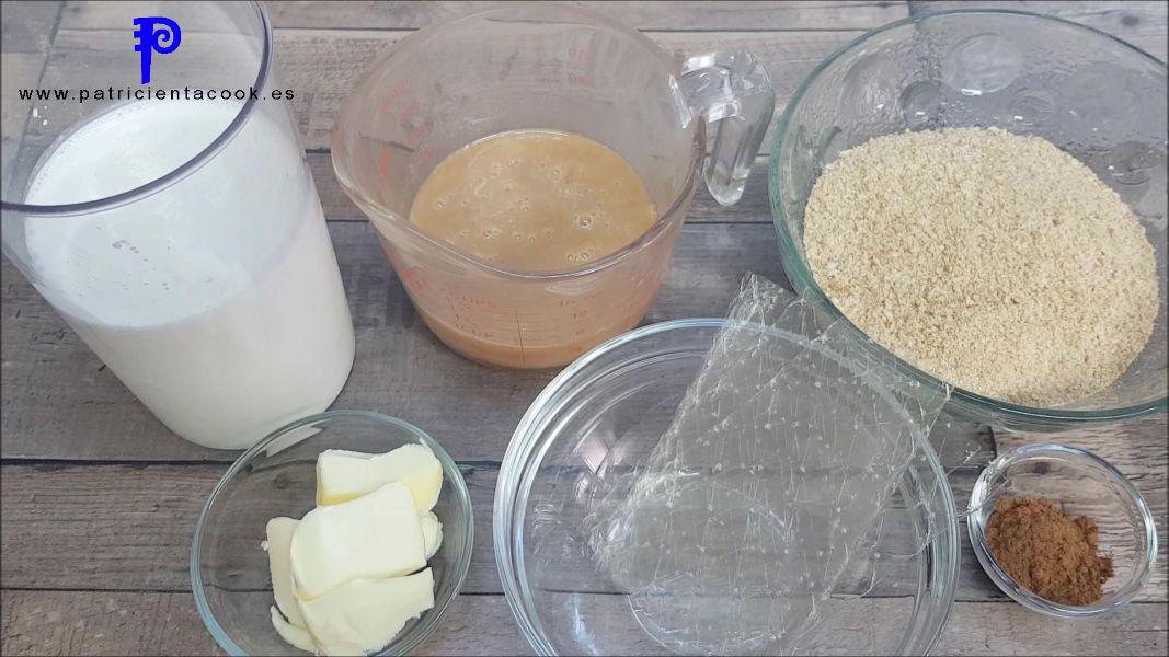 ingredientes tarta portuguesa. Patricienta Cook.