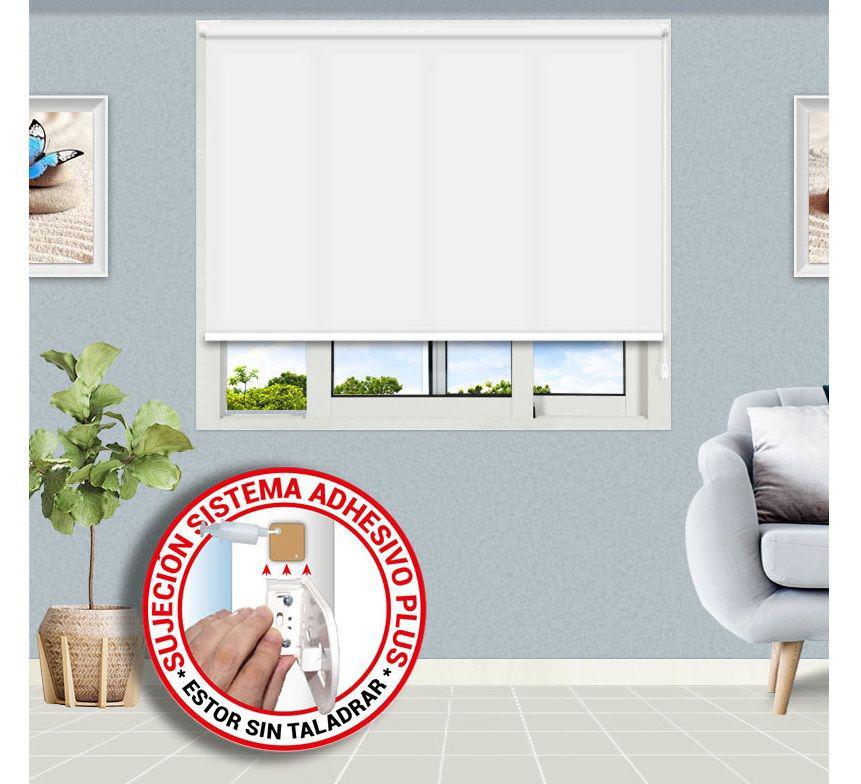 estor enrollable sin taladrar