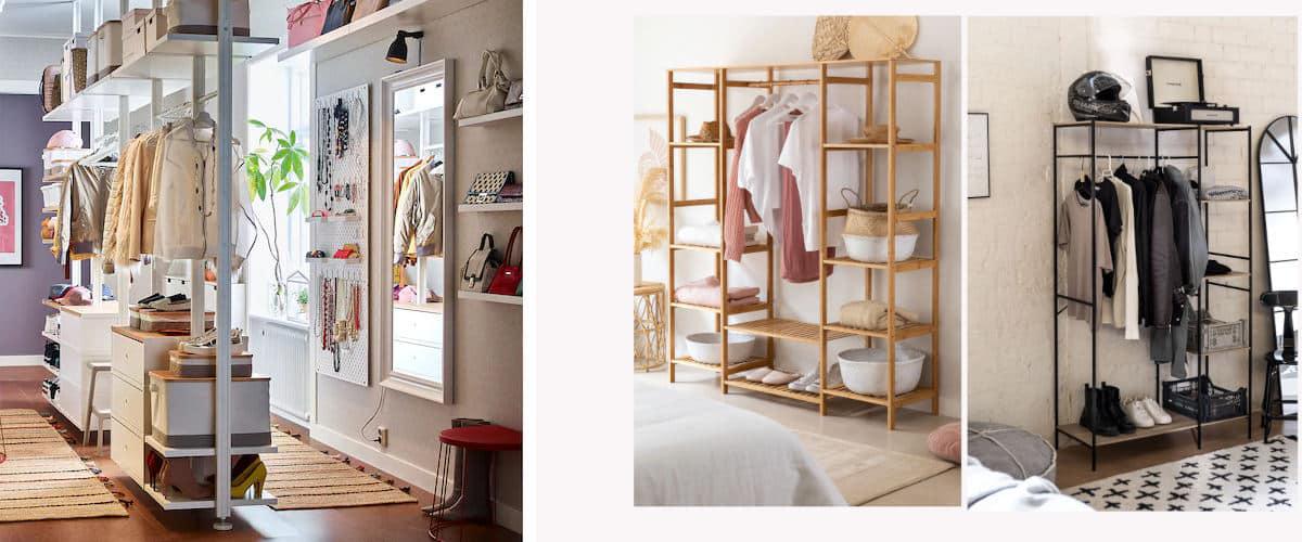 Armarios abiertos de Ikea y Sklum