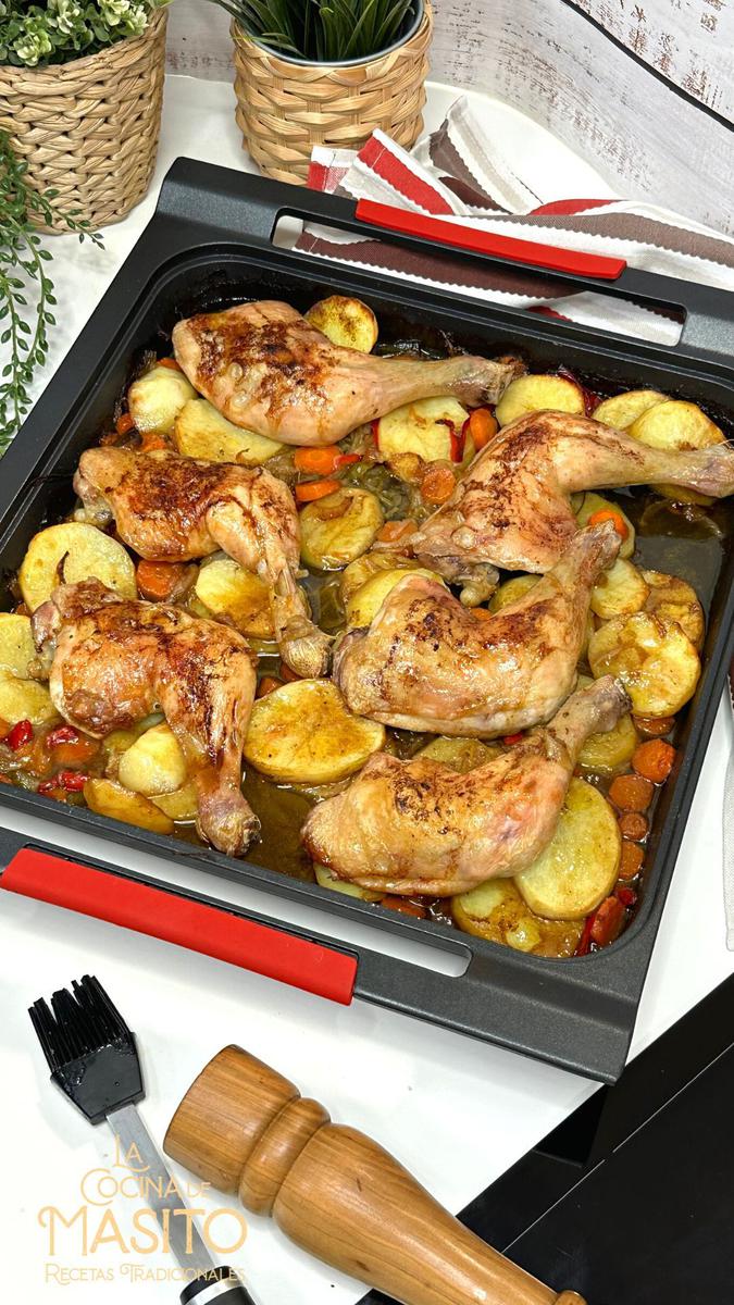 Pollo asado a la cerveza negra La cocina de Masito