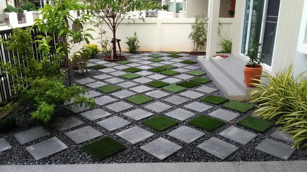 Ideas de paisajismo moderno para entradas principales