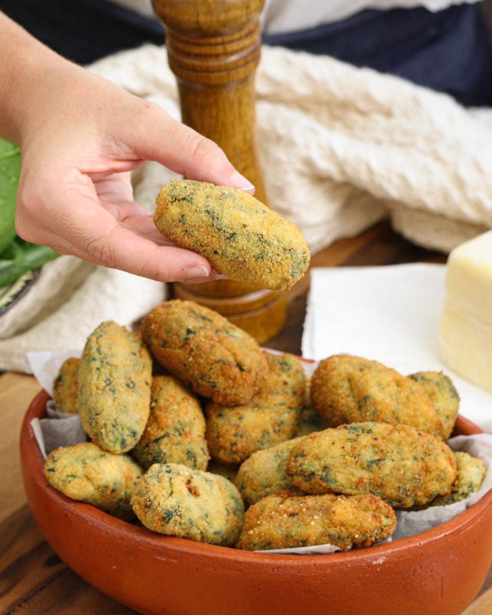 croquetas espinaca queso bechamel cremosas