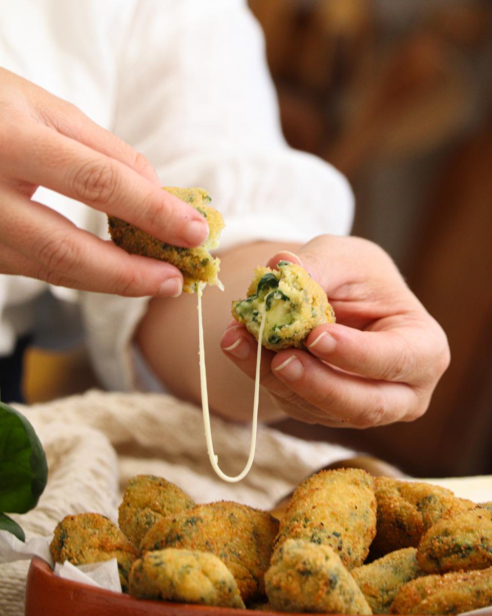 croquetas espinaca queso bechamel cremosas