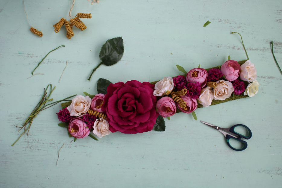 Cómo hacer cinturón flores