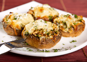 Champiñones con seitan. Recetas con aceite de coco