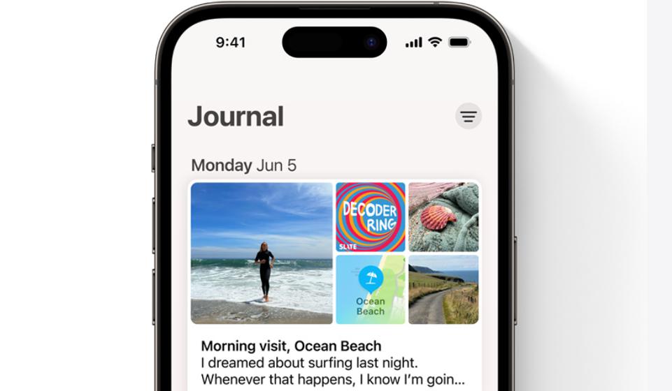 Nueva app Diario en iOS 17