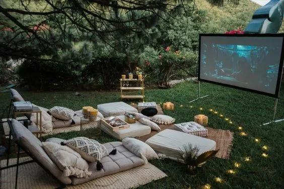 Cine al aire libre para jardín