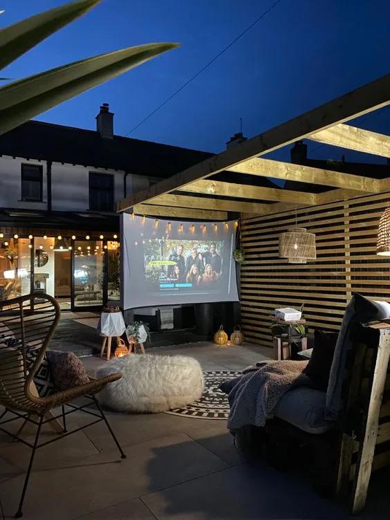 Cine al aire libre para jardín