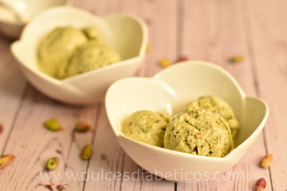 helado de pistacho sin azucar