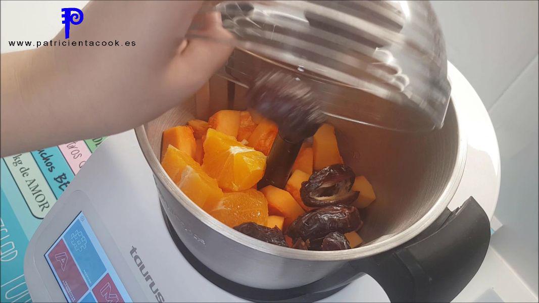 Mermelada de calabaza sin azúcar. Con dátiles.