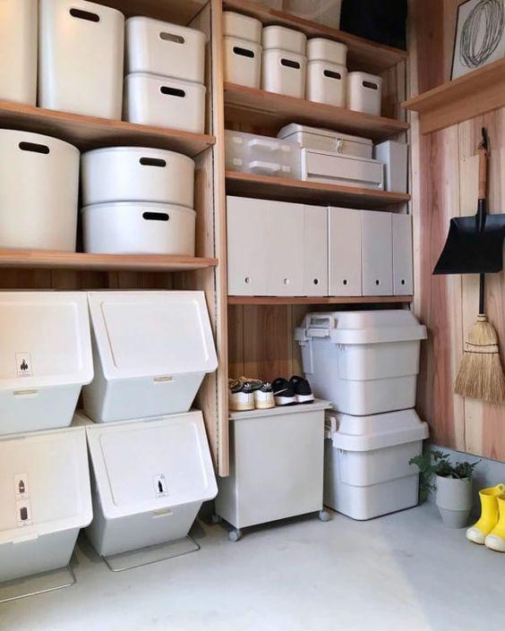 Trasteros - usa cajas apilables - decoralinks