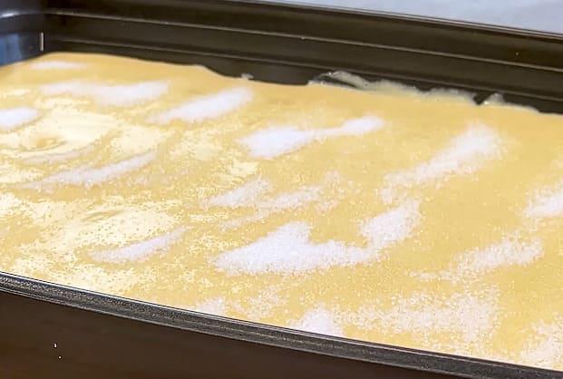 añadir azucar a tarta de manzana casera