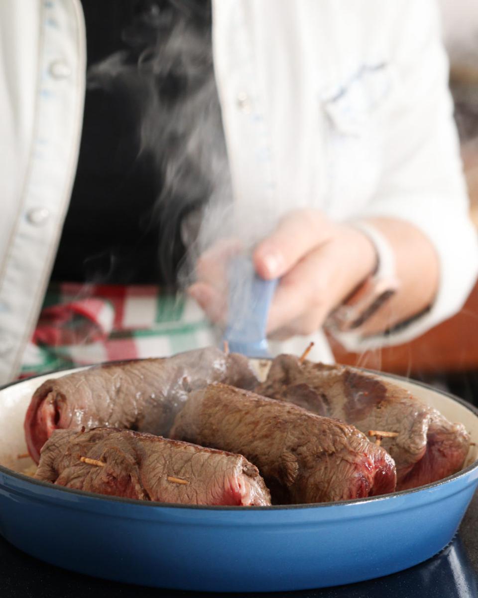 niños envueltos carne rellena queso