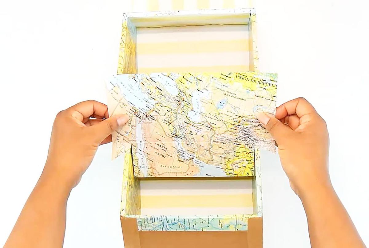 Organizador de pared con cartón