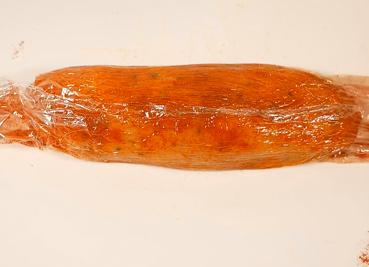 fiambre de pollo casero enrollado