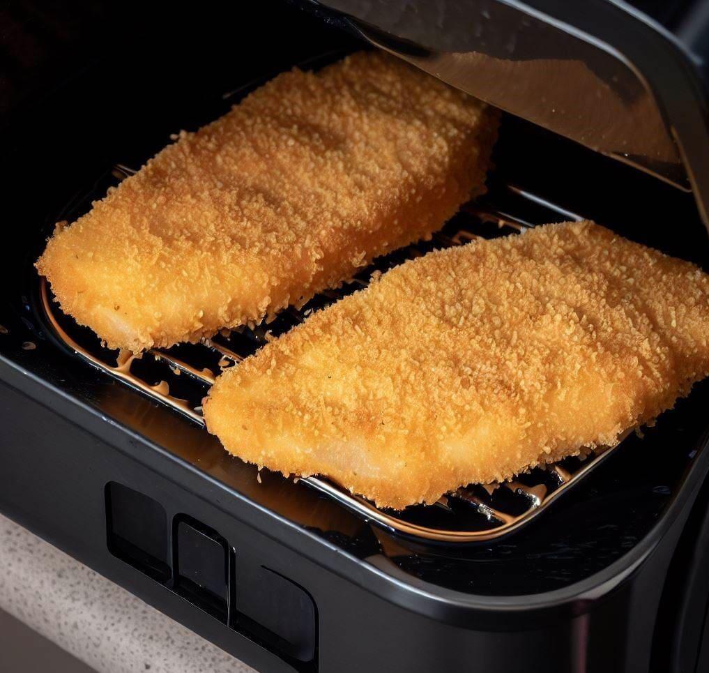 pescado frito en freidora de aire