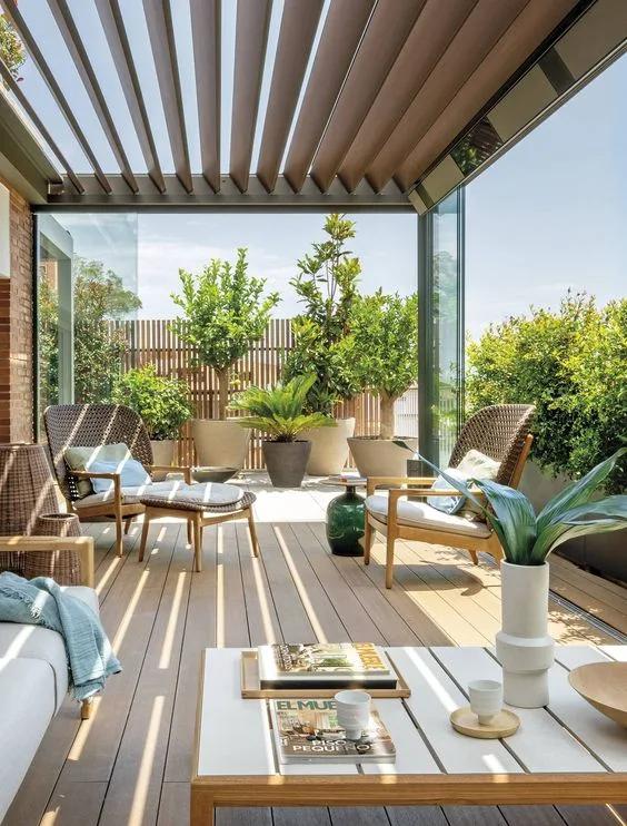 Terrazas con pérgola