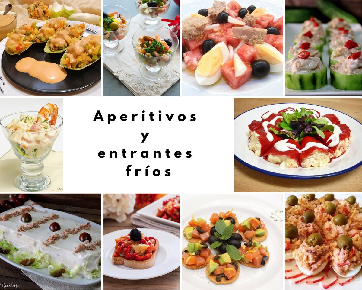 aperitivos y entrantes fríos