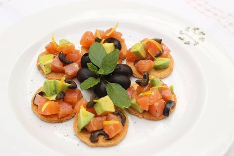 aperitivos y entrantes fríos