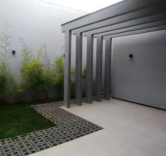 Cocheras con pérgola de concreto