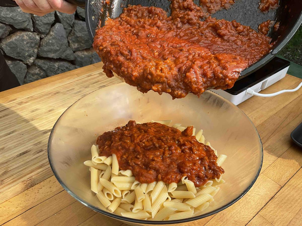 MACARRONES BOLOÑESA "AL GRATIN"