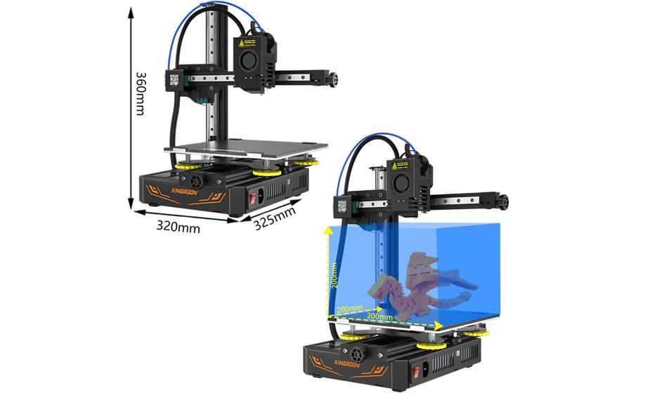 KINGROON KP3S Pro - Dimensiones