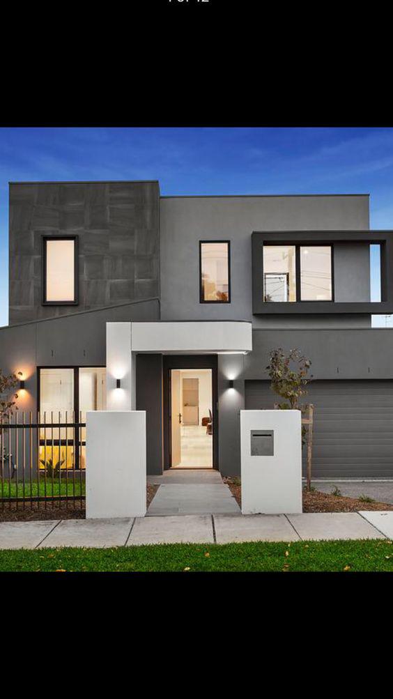 Fachadas en color gris