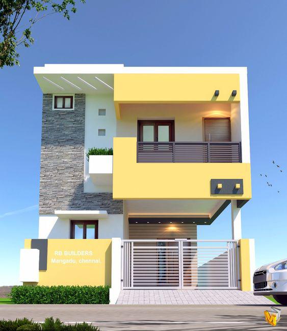 Casas en color amarillo