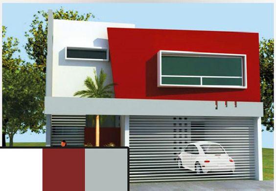 Fachadas modernas en color rojo