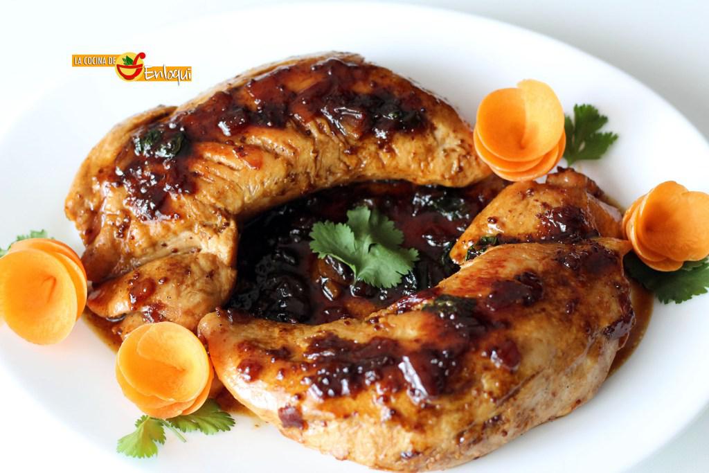 Solomillo de pavo con miel y mostaza