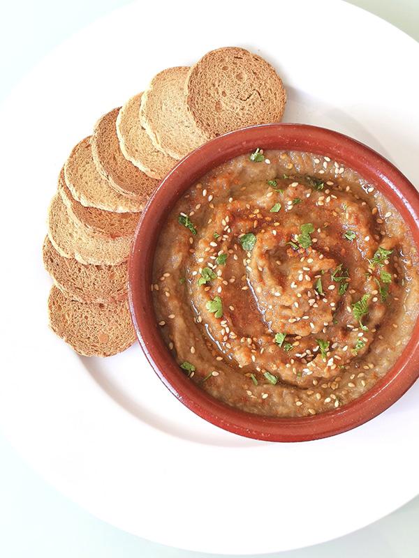 Puré de berenjena. Baba Ganoush o Mutabbal