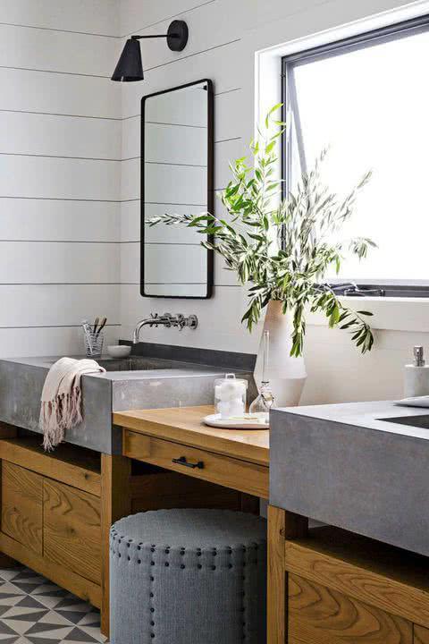 Baños decorados con elementos de madera