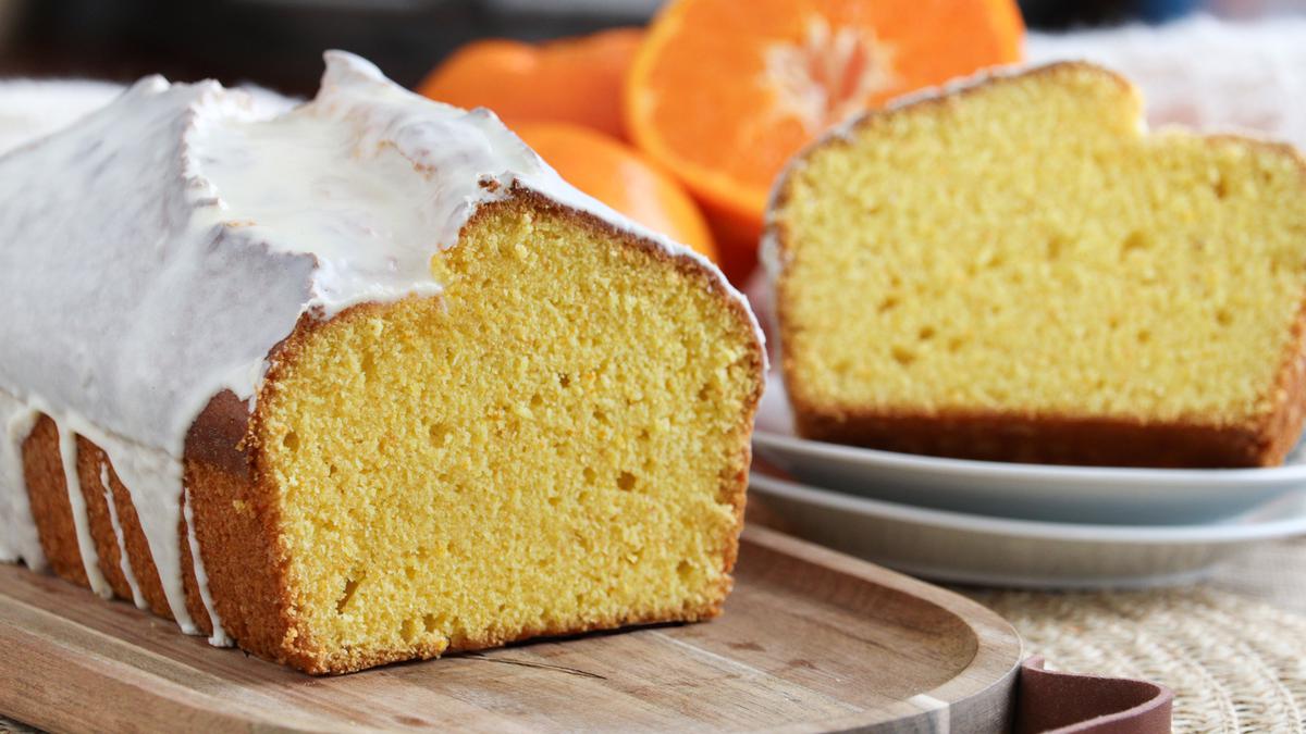 budin mandarina licuadora glaseado