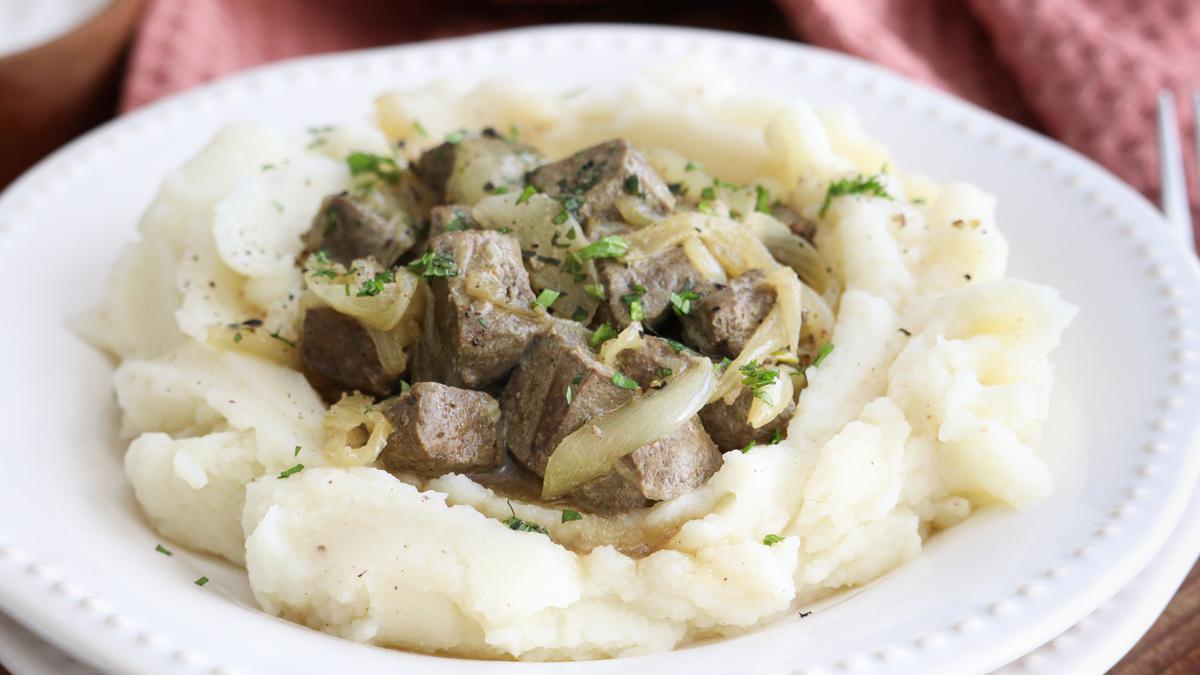 higado encebollado receta